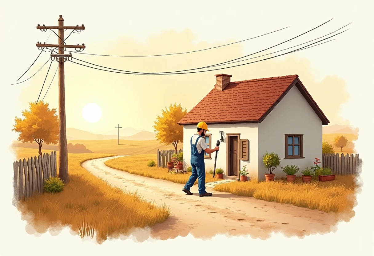 Electrician la lucru