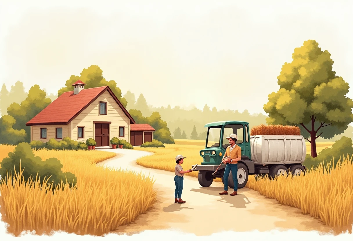 Scenă de călătorie rurală