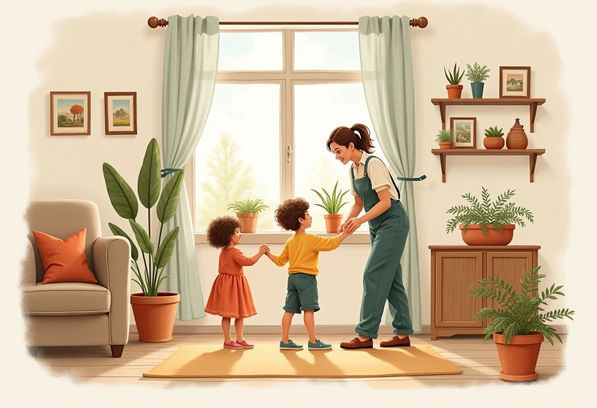 Childcare setting in a cozy home