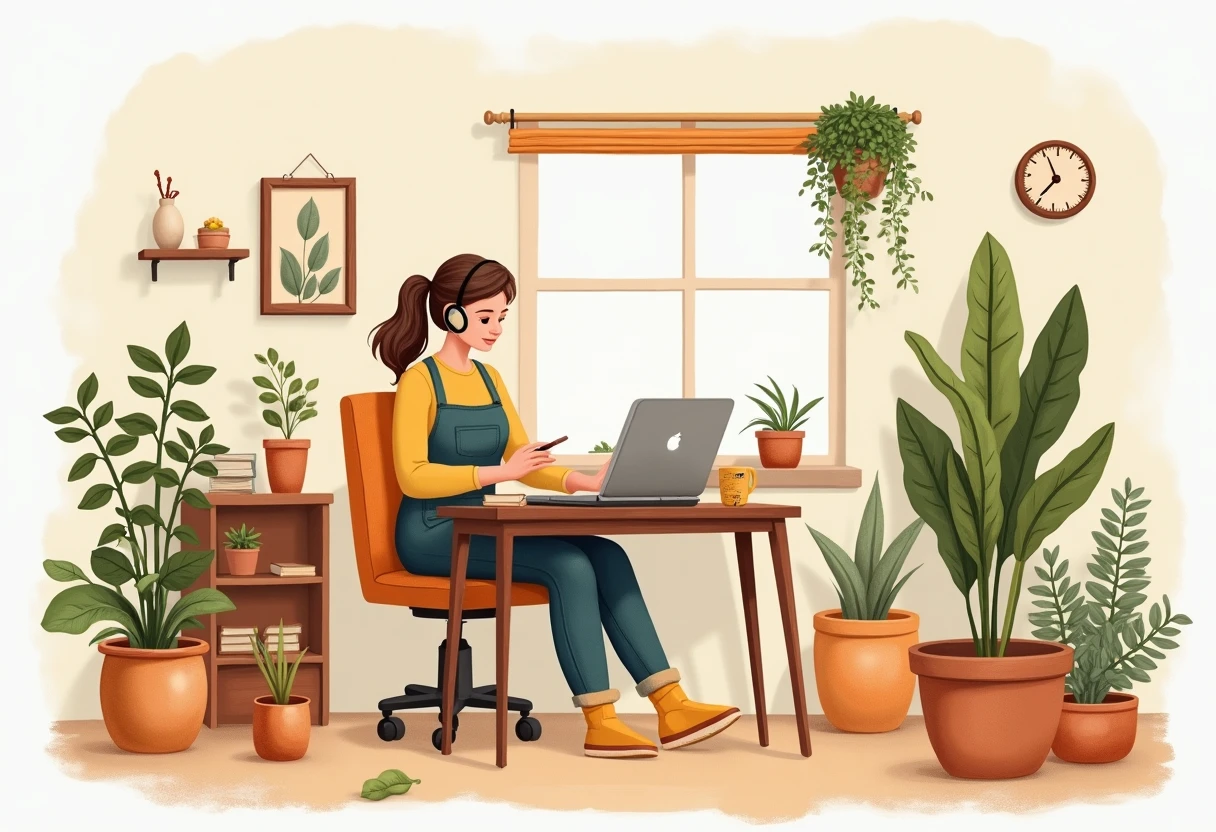 Customer service representative at home
