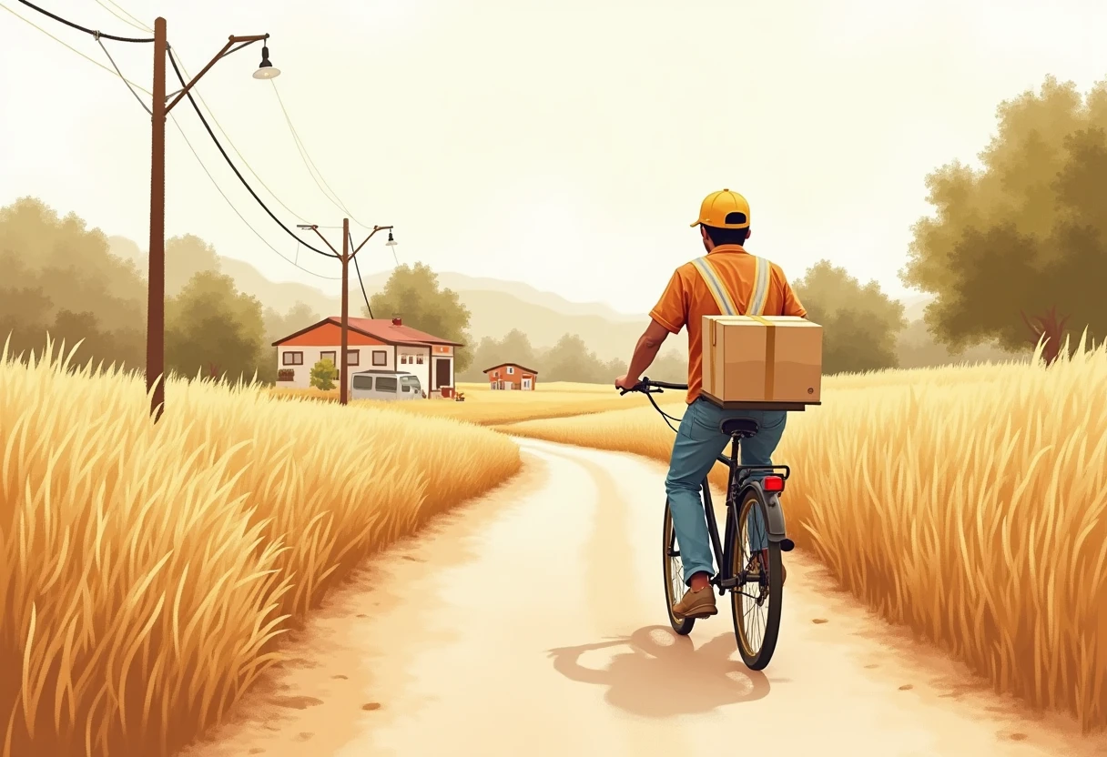 Repartidor en bicicleta