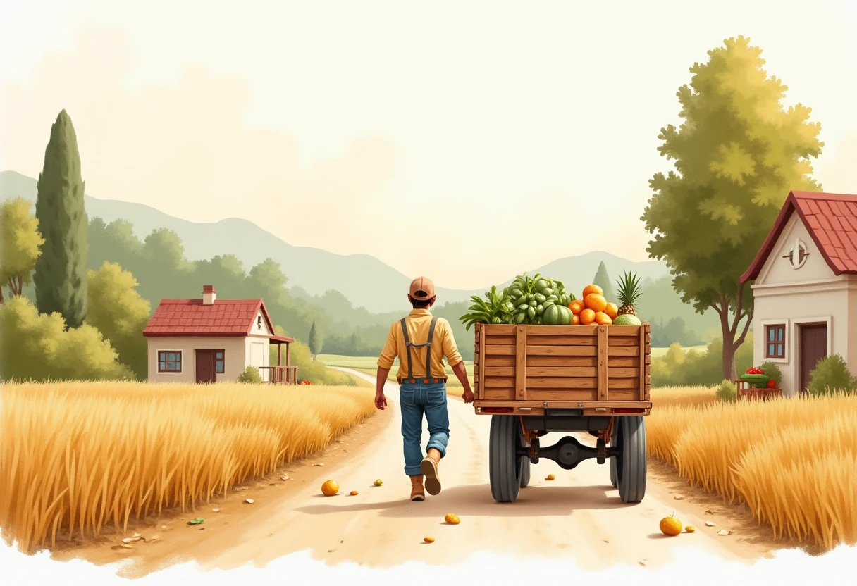 Ruta de entrega en el campo