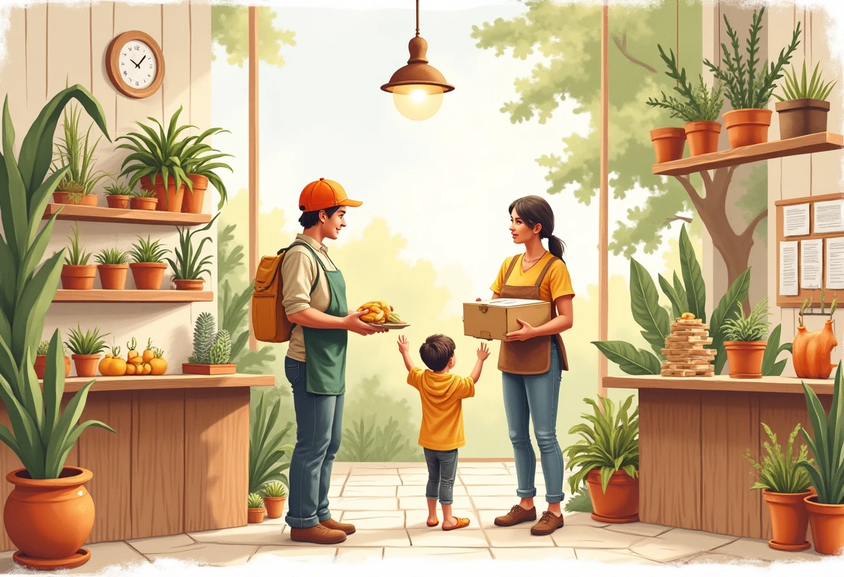 Flexible retail roles in a cozy setting