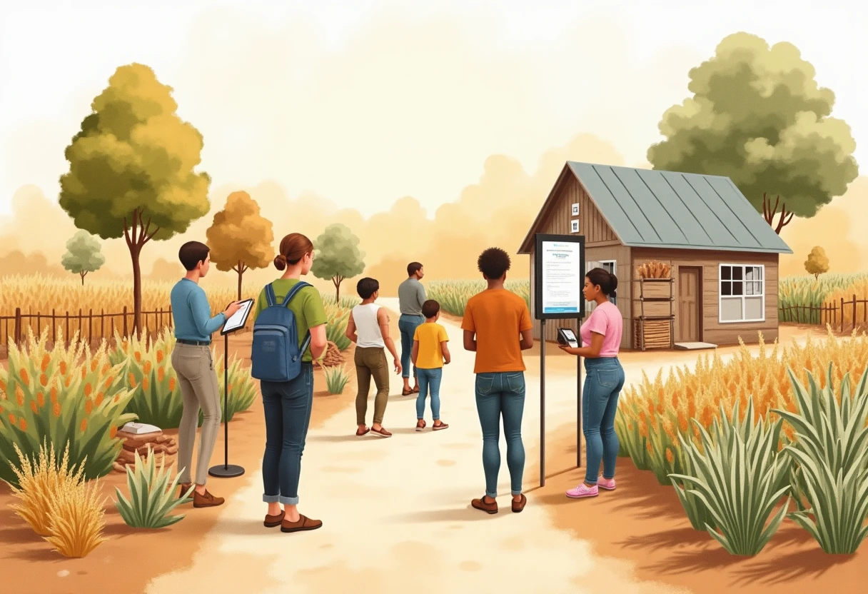 Accessing benefits at a community center