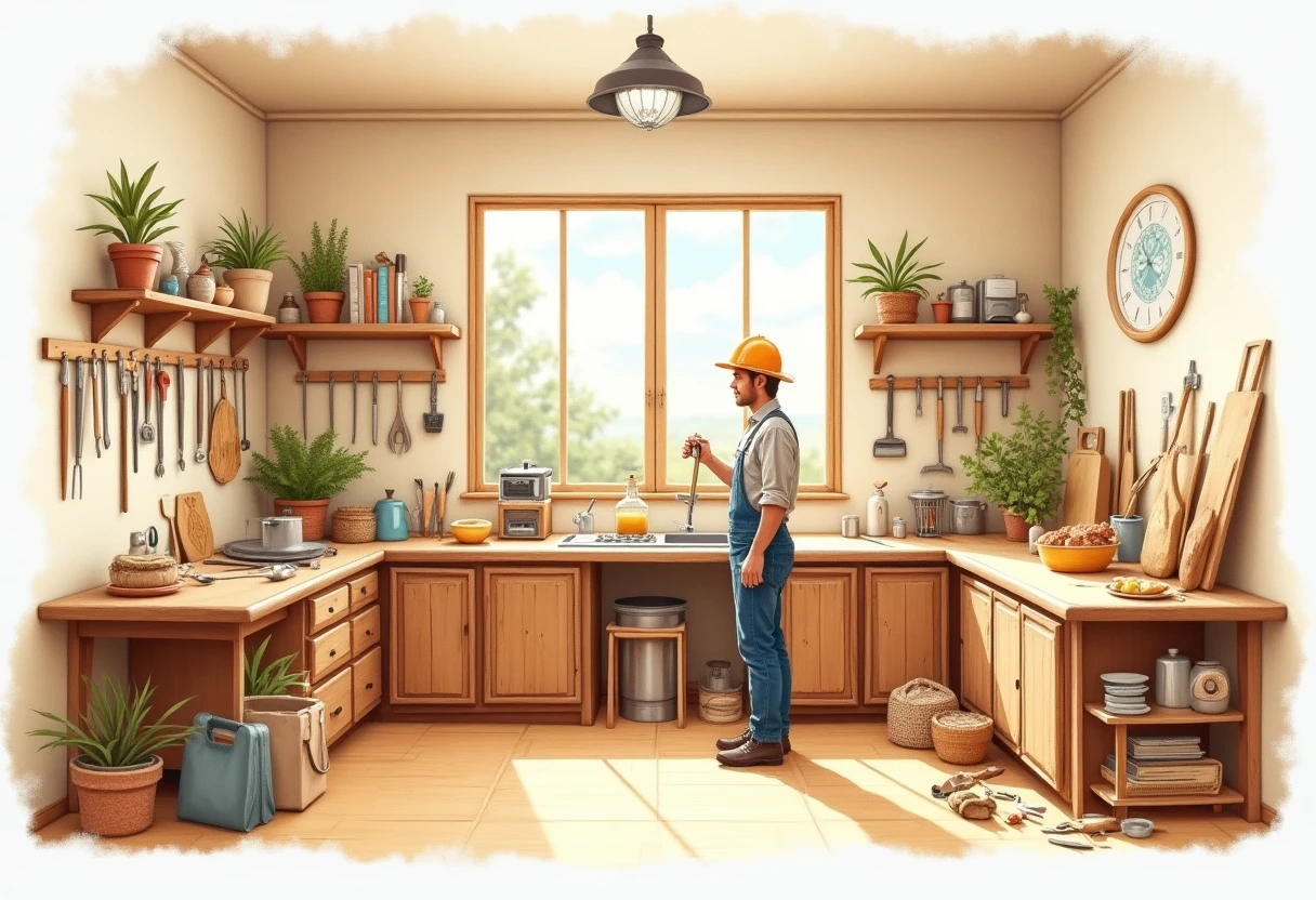 Maintenance worker in a workshop