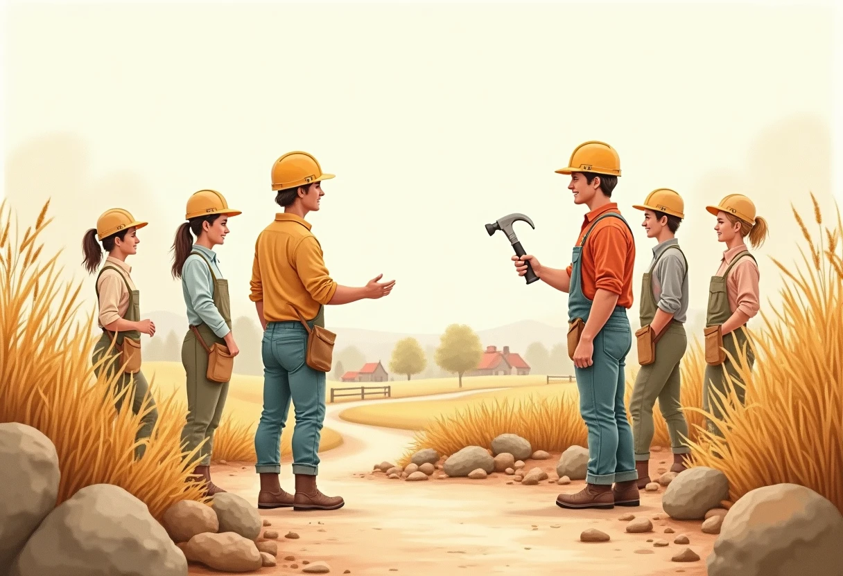 Scène de chantier de construction