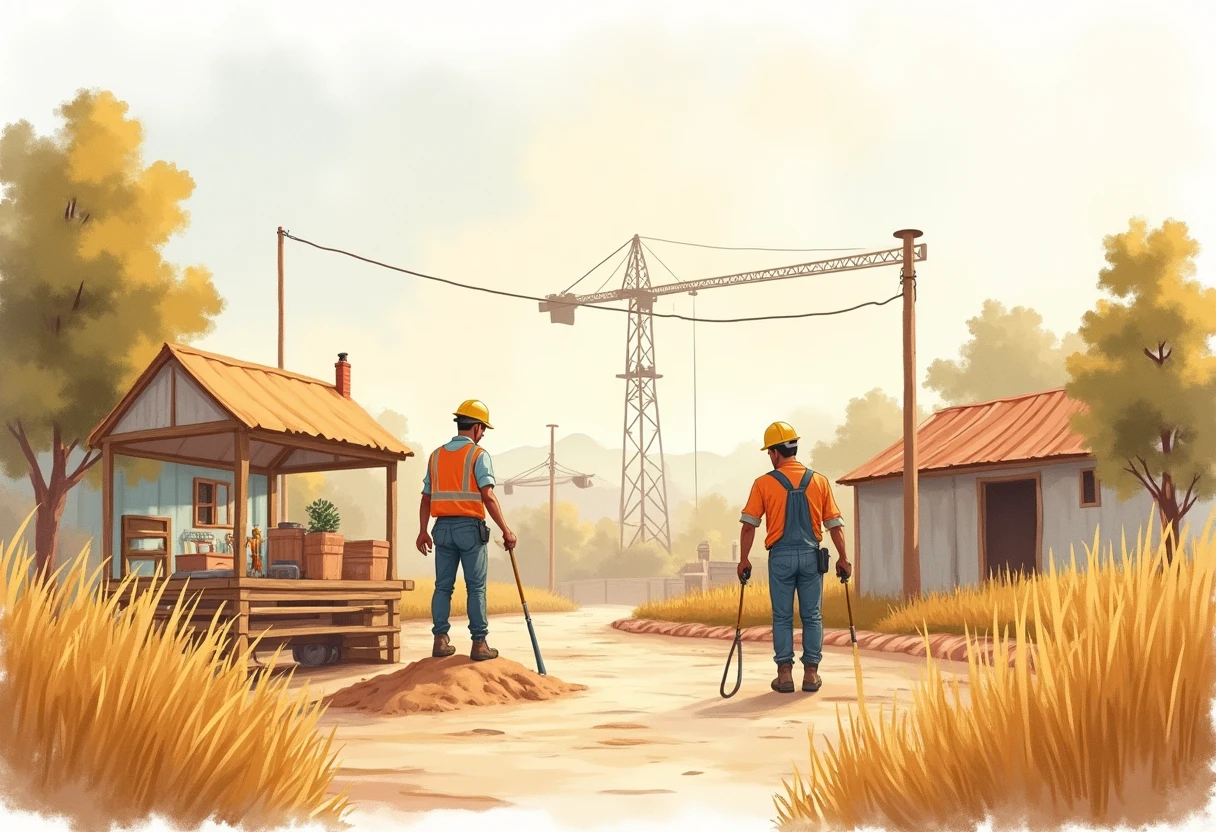 Travailleurs de la construction sur un chantier