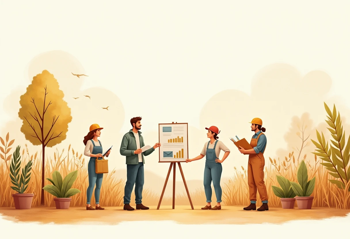 Equipo colaborativo en un entorno de oficina moderno