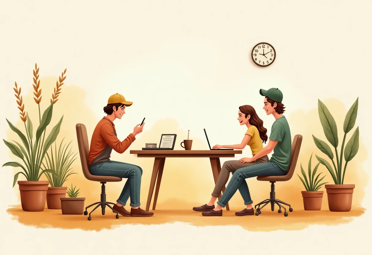 Ilustrație a unui birou de asistență clienți