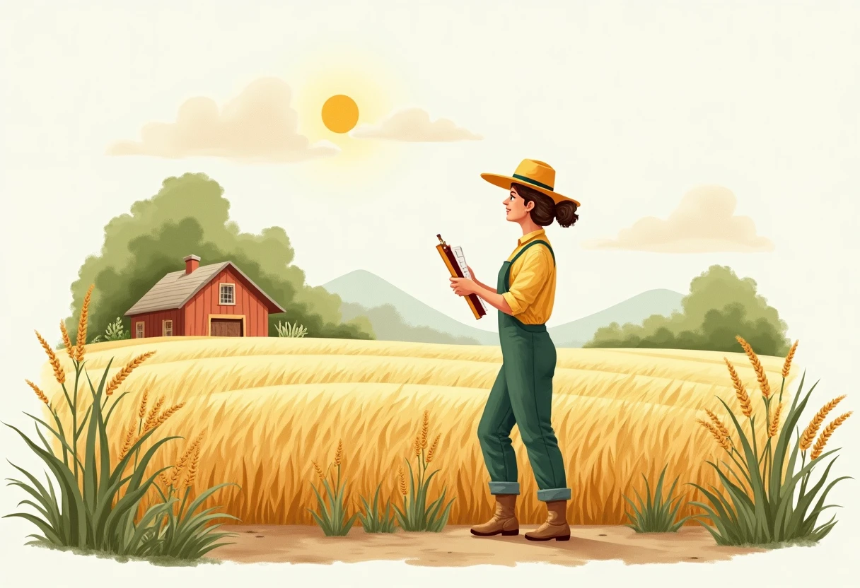 Farm Manager overseeing crops