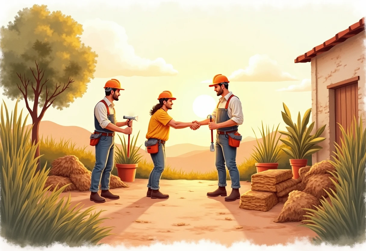 Escena de trabajo en construcción
