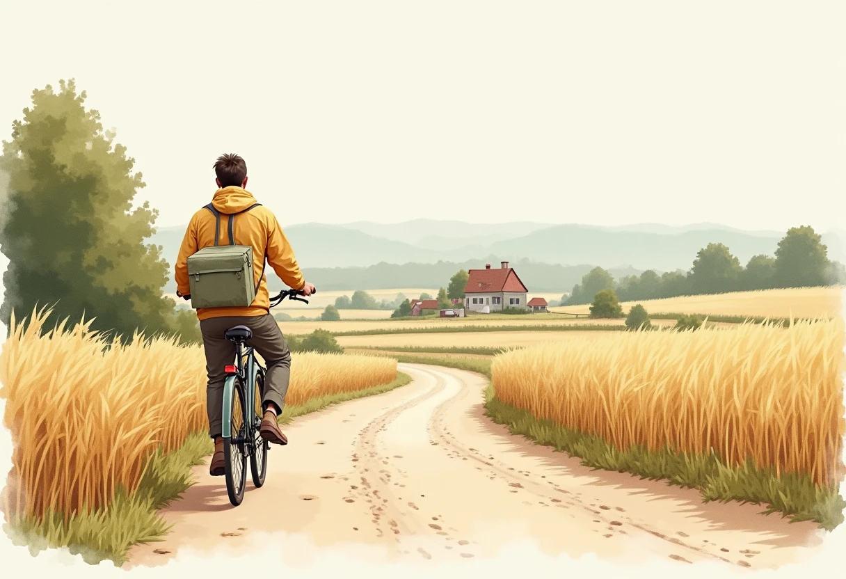 Bezorgers op een landelijke route